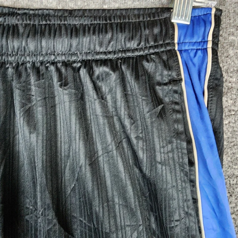 Nike Shorts Mens XL Basketball Black Blue Striped Athletic Mesh EUC